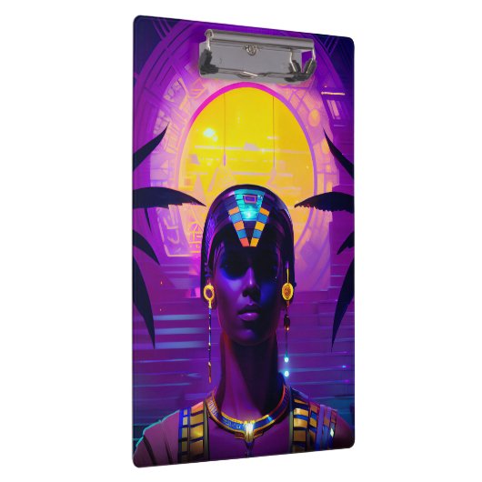 Synthwave Pharaoh Klemmbrett (Rechts)