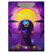 Synthwave Pharaoh Klemmbrett (Vorderseite)