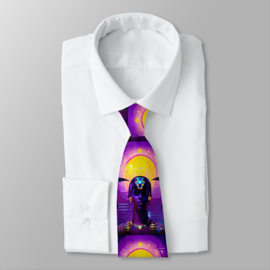 Synthwave Pharaoh Krawatte (Gebunden)