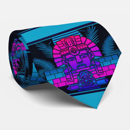 Synthwave Pharaoh Krawatte (Gerollt)