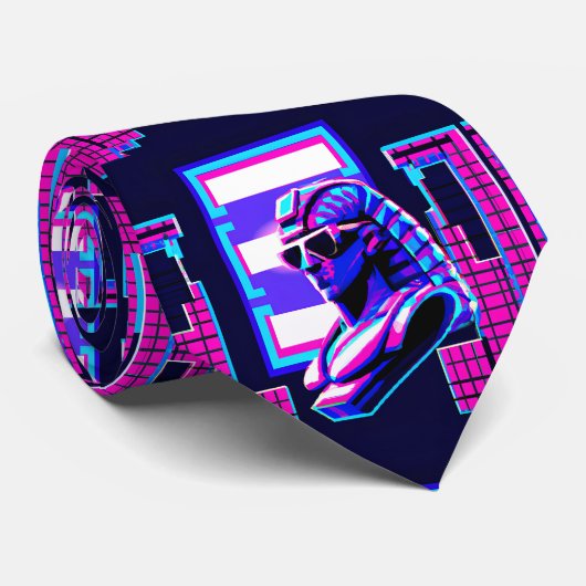 Synthwave Pharaoh Krawatte (Gerollt)