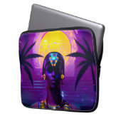 Synthwave Pharaoh Laptopschutzhülle (Vorderseite Links)