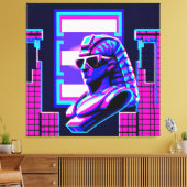 Synthwave Pharaoh Leinwanddruck (Insitu (Wohnzimmer))