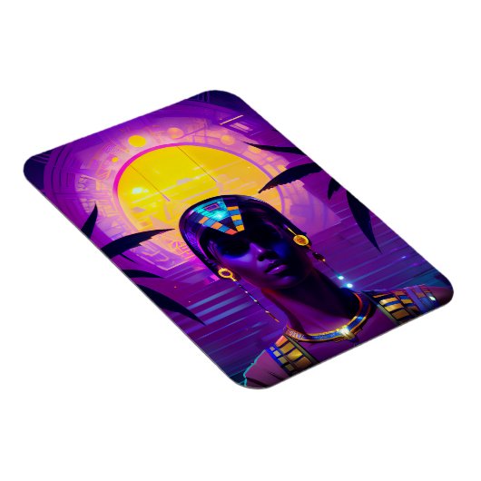 Synthwave Pharaoh Magnet (Rechte Seite)