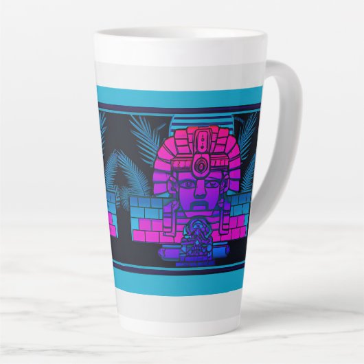 Synthwave Pharaoh Milchtasse (Rechte Ecke)