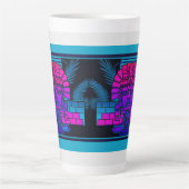 Synthwave Pharaoh Milchtasse (Vorderseite)