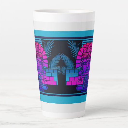 Synthwave Pharaoh Milchtasse (Vorderseite)