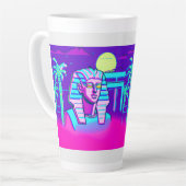 Synthwave Pharaoh Milchtasse (Linke Ecke)
