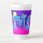 Synthwave Pharaoh Milchtasse (Vorderseite)