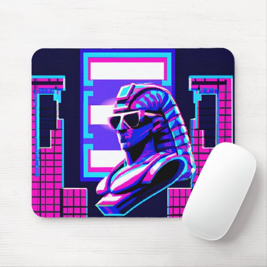 Synthwave Pharaoh Mousepad (Mit Mouse)