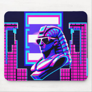 Synthwave Pharaoh Mousepad