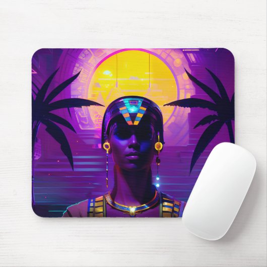Synthwave Pharaoh Mousepad (Mit Mouse)