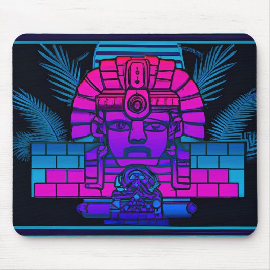 Synthwave Pharaoh Mousepad (Vorne)