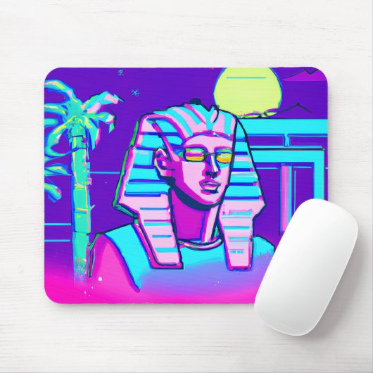 Synthwave Pharaoh Mousepad (Mit Mouse)