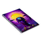 Synthwave Pharaoh Notizblock (Rechte Seite)