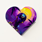 Synthwave Pharaoh Notizblock (Rückseite)