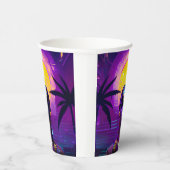 Synthwave Pharaoh Pappbecher (Rechts)