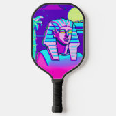 Synthwave Pharaoh Pickleball Schläger (Rückseite)