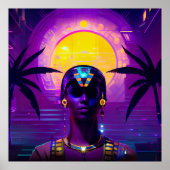 Synthwave Pharaoh Poster (Vorne)