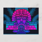 Synthwave Pharaoh Postkarte (Vorderseite)