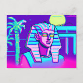 Synthwave Pharaoh Postkarte (Vorderseite)
