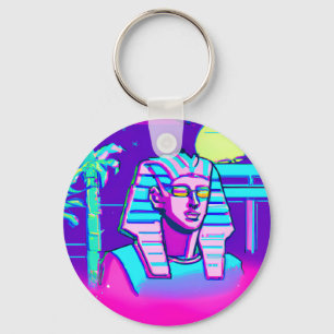 Synthwave Pharaoh Schlüsselanhänger