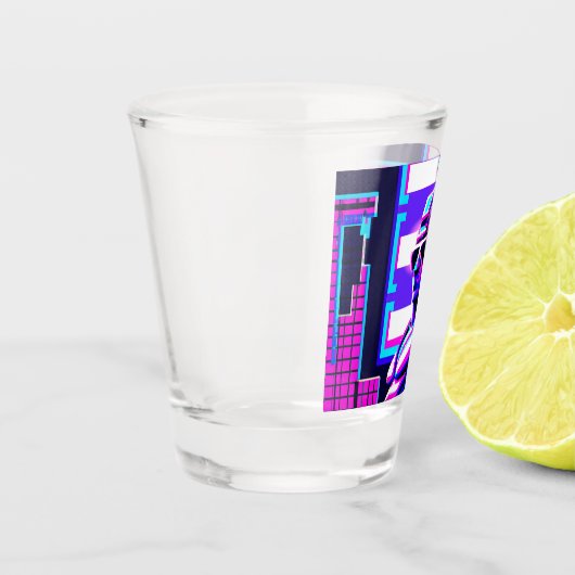 Synthwave Pharaoh Schnapsglas (Links)