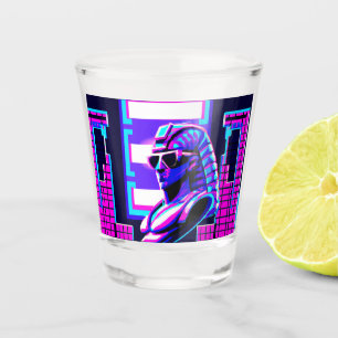 Synthwave Pharaoh Schnapsglas