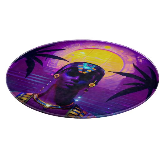 Synthwave Pharaoh Schneidebrett (Ecke)