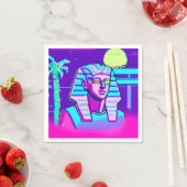Synthwave Pharaoh Serviette (Beispiel)