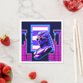 Synthwave Pharaoh Serviette (Beispiel)