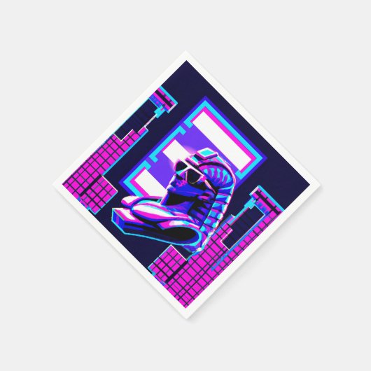 Synthwave Pharaoh Serviette (Ecke)