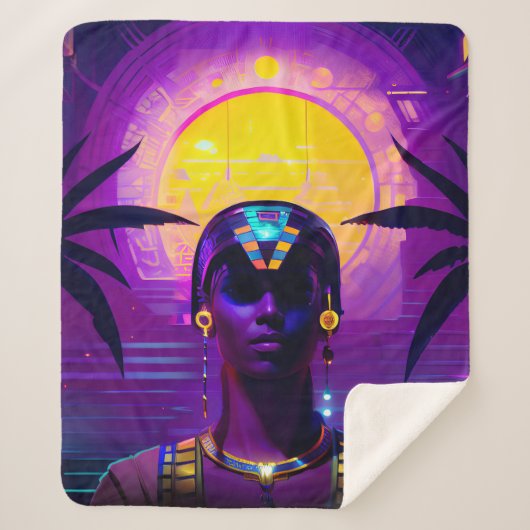 Synthwave Pharaoh Sherpadecke (Vorderseite)
