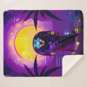 Synthwave Pharaoh Sherpadecke (Vorderseite (Horizontal))