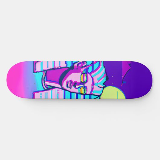 Synthwave Pharaoh Skateboard (Horizontal)