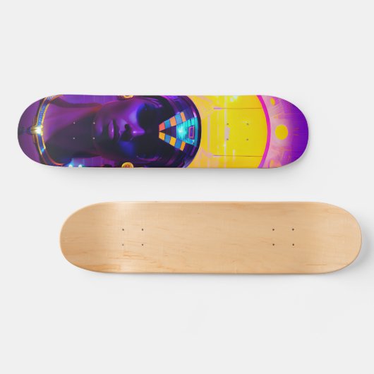 Synthwave Pharaoh Skateboard (Horizontal)
