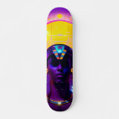 Synthwave Pharaoh Skateboard (Vorne)
