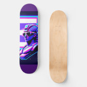 Synthwave Pharaoh Skateboard (Vorderseite)