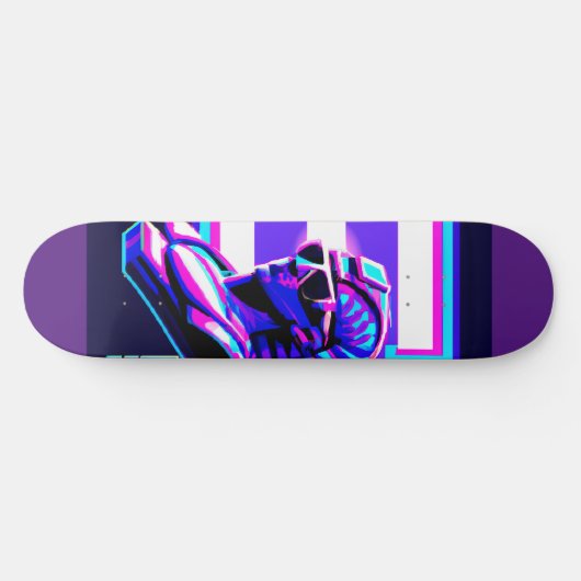 Synthwave Pharaoh Skateboard (Horizontal)