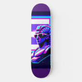 Synthwave Pharaoh Skateboard (Vorderseite)