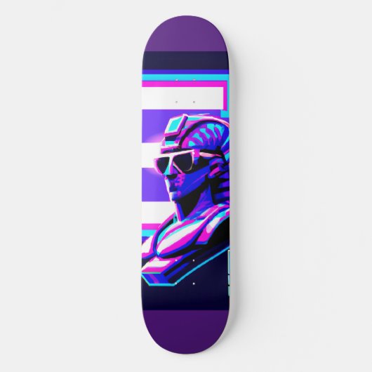Synthwave Pharaoh Skateboard (Vorderseite)