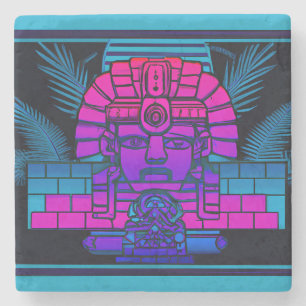 Synthwave Pharaoh Steinuntersetzer