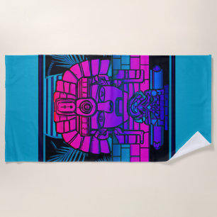 Synthwave Pharaoh Strandtuch