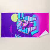 Synthwave Pharaoh Strandtuch (Vorderseite)