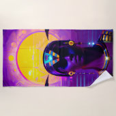 Synthwave Pharaoh Strandtuch (Vorderseite)