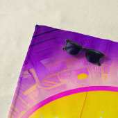 Synthwave Pharaoh Strandtuch (Beispiel)