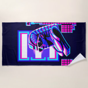 Synthwave Pharaoh Strandtuch