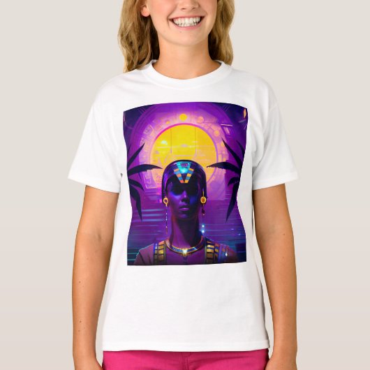 Synthwave Pharaoh T-Shirt (Vorderseite)