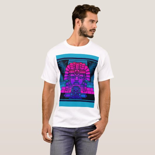 Synthwave Pharaoh T-Shirt (Vorne ganz)