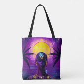 Synthwave Pharaoh Tasche (Rückseite)